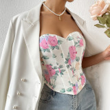 Diamond fish bone waistband vest