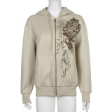 Loose Hooded Cardigan Sweater Coat