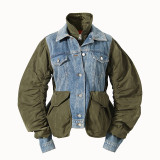Loose denim cotton jacket jacket jacket