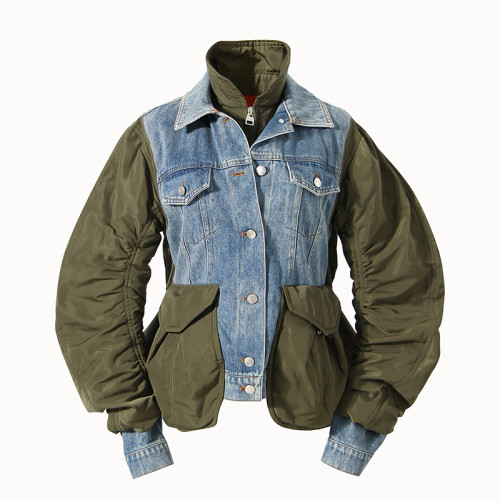 Loose denim cotton jacket jacket jacket