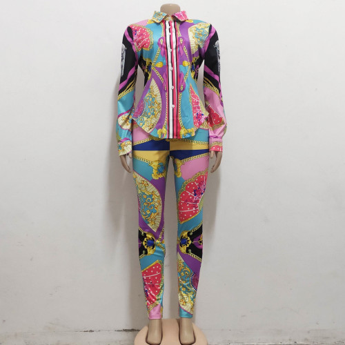 Digital printed women's two-piece set