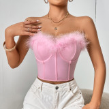 Low cut feather steel ring fishbone top