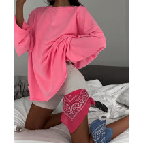 Loose Pullover Top Large Versatile Women's T-shirt Loose Pullover Top Large Versatile Women's T-shirt