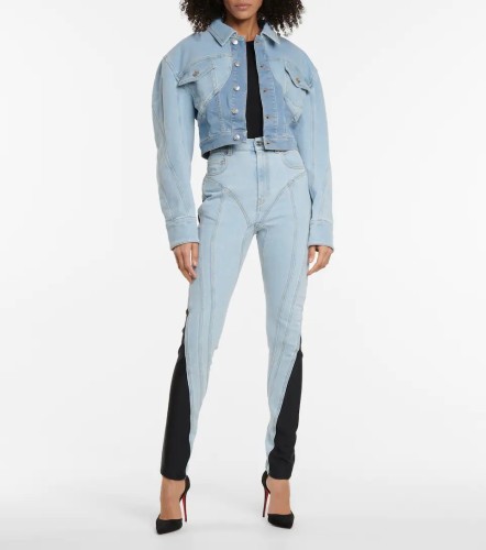 Contrast stitching jeans