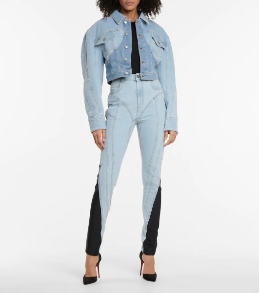 Contrast stitching jeans