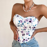 Diamond fish bone waistband vest