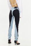 Contrast stitching jeans