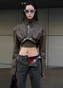 Fake two detachable motorcycle jackets