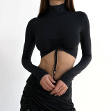 Waistless bottom fitting short top