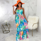 Loose sleeveless V-neck strap dress
