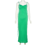 Strap Sexy Open Back Slim Fit Wrap Hip Style Dress