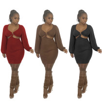 Sexy Off waist Light Mature Dress