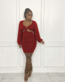 Sexy Off waist Light Mature Dress