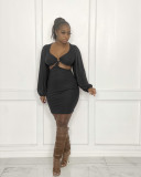 Sexy Off waist Light Mature Dress