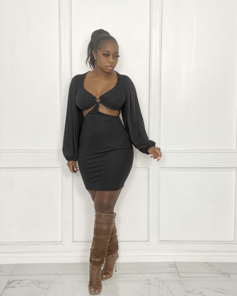 Sexy Off waist Light Mature Dress