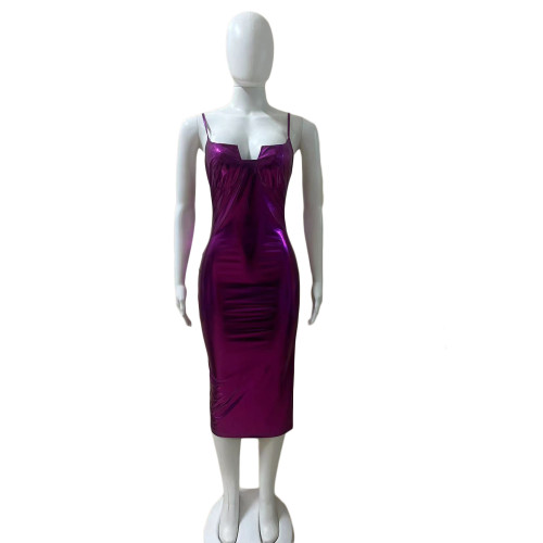 Low cut open buttocks dress