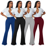 Brushed women's micro flared pants