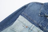 Casual patchwork denim jacket 4365071400