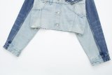 Casual patchwork denim jacket 4365071400