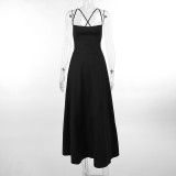 Pocket Collar Waist Tie Strap Dress