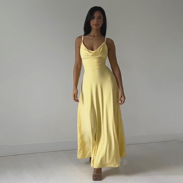 Pocket Collar Waist Tie Strap Dress