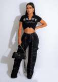 Work bag sling loose casual denim pants