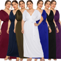 Sexy Solid V-Neck Loose Swing Dress Sexy Solid V-Neck Loose Swing Dress