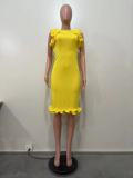 Women's multi-layer ear edge dress