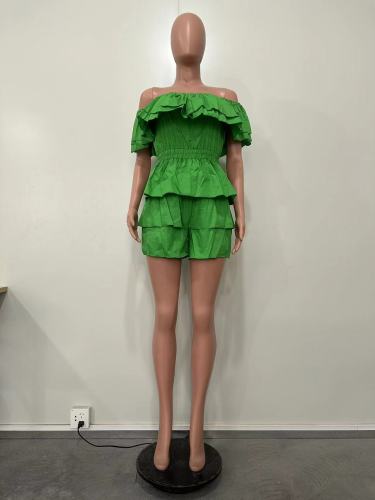 Multi layered pleated jumpsuit