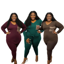 Large Fashion Casual Leopard Pattern Pocket Set of Two Large Fashion Casual Leopard Pattern Pocket Set of Two