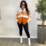 Detachable cardigan printed jacket