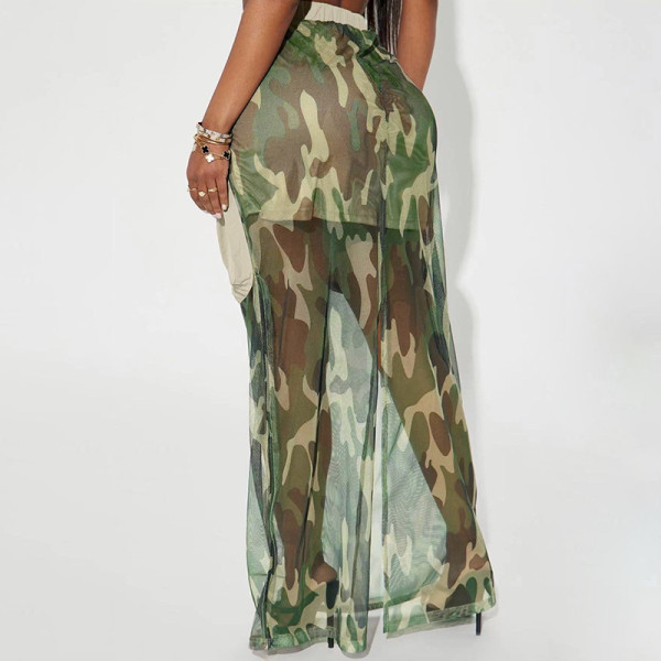 Splicing elastic drawstring work dress