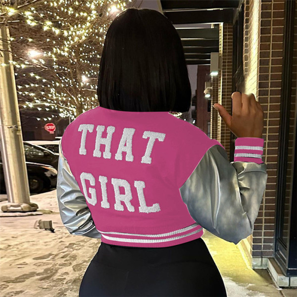 Embroidery and patchwork, slim fitting personalized jacket, baseball jacket, jacket