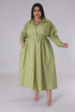 Oversized women's solid color long sleeved shirt skirt