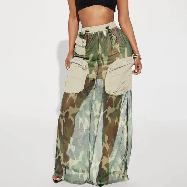 Splicing elastic drawstring work dress