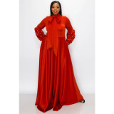 Solid Large Dress Evening Dress