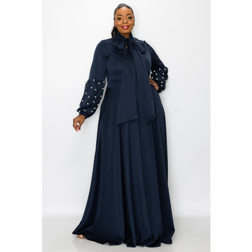 Solid Large Dress Evening Dress