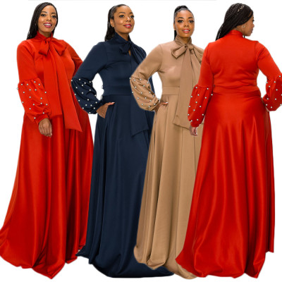 Solid Large Dress Evening Dress