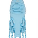 Lace tight fitting hip wrap skirt