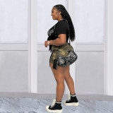 Casual camouflage pocket shorts