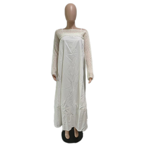 Sweater shawl dress two-piece set
