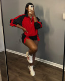 Fashion casual multicolor color matching two-piece set