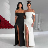 Off Shoulder Split Dress
