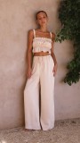 Two piece chest and wide leg set