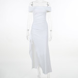 Off Shoulder Split Dress