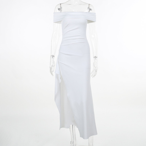 Off Shoulder Split Dress