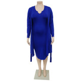 Long sleeved oversized bra dress two-piece set