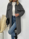 Plush lapel plush top coat