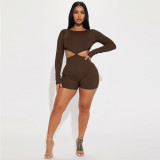 Casual backless jumpsuit