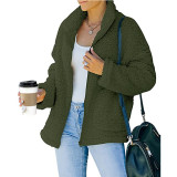 Double sided plush autumn and winter top coat